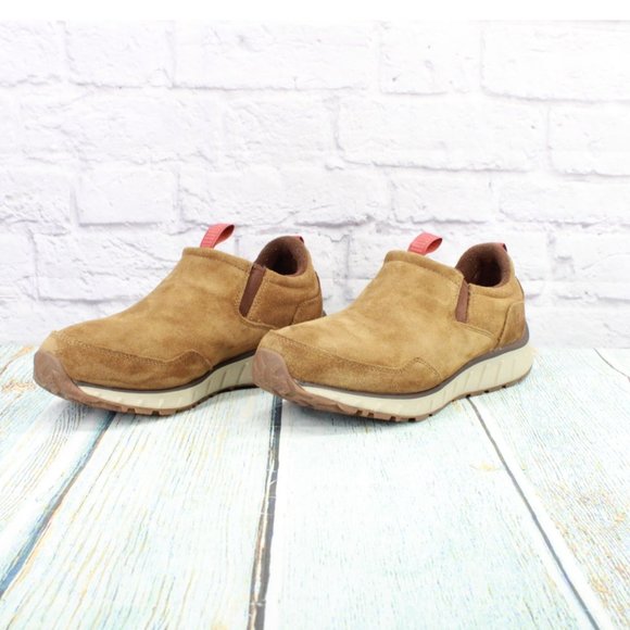 LL Bean Brown Leather Waterproof Insulated Slip-On Snow Sneaker 5 Shoes 8 W - Picture 2 of 9